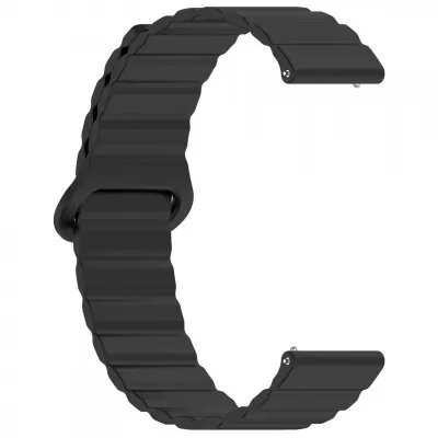 Picture of 20mm Magnetic Silicone Watch Band Soft Durable & Universal Loop Strap for Smartwatches & Traditional Watches (Black,Not Specified)