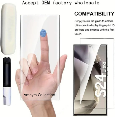 Picture of 3in1 Protector Combo Pack for Samsung Galaxy S24 Ultra 5G (A+ GRADE) UV Glass Screen Protector + Back Protector Film + Camera Glass Protector)