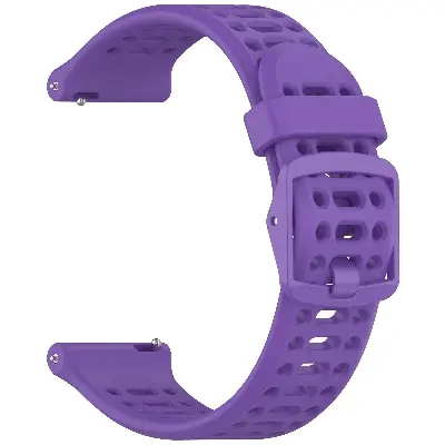 Picture of 20mm Silicone Sports Strap Breathable Durable & Stylish Wristband for Smartwatches & Traditional Watches (Flowing Purple,Not Specified)