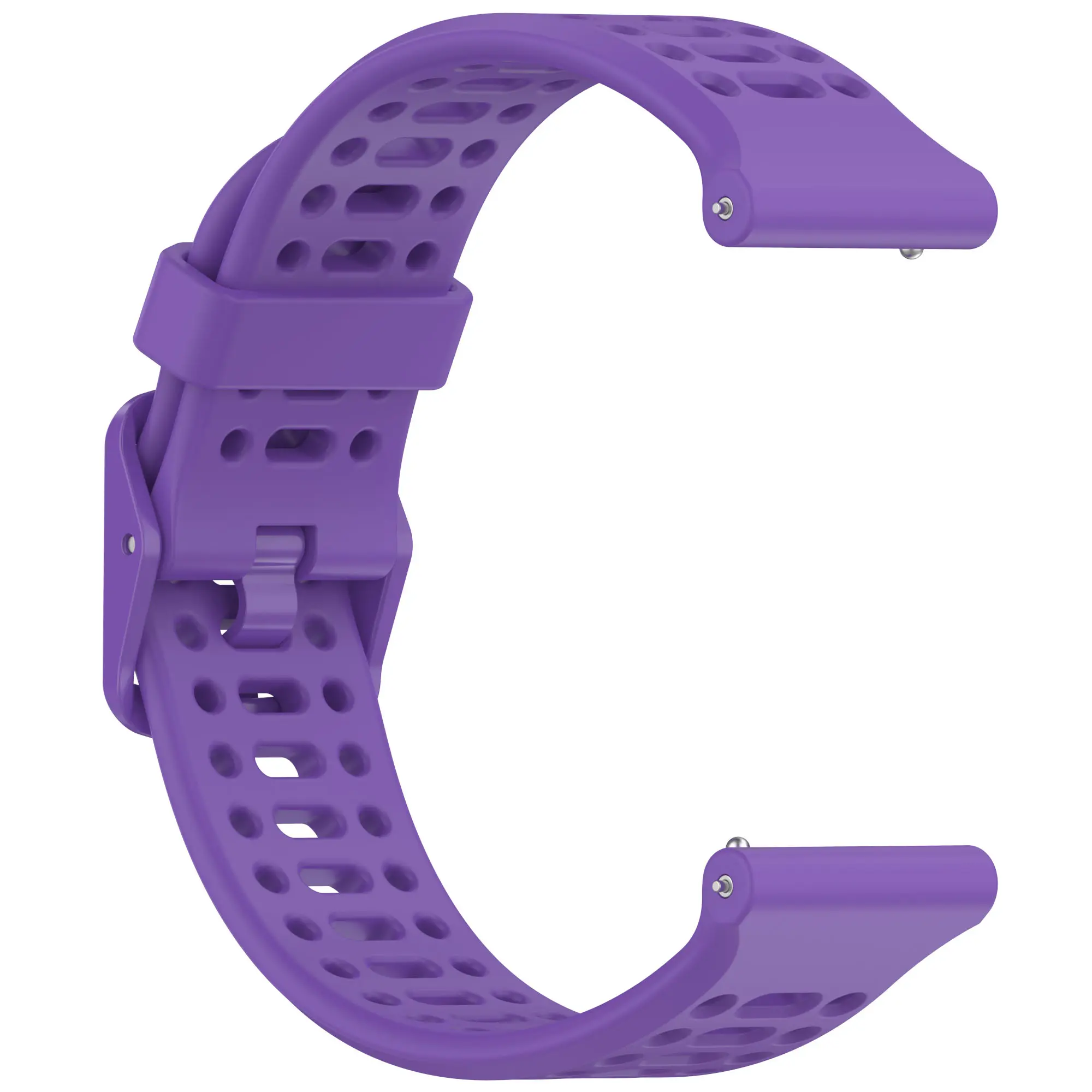 Picture of 20mm Silicone Sports Strap Breathable Durable & Stylish Wristband for Smartwatches & Traditional Watches (Flowing Purple,Not Specified)