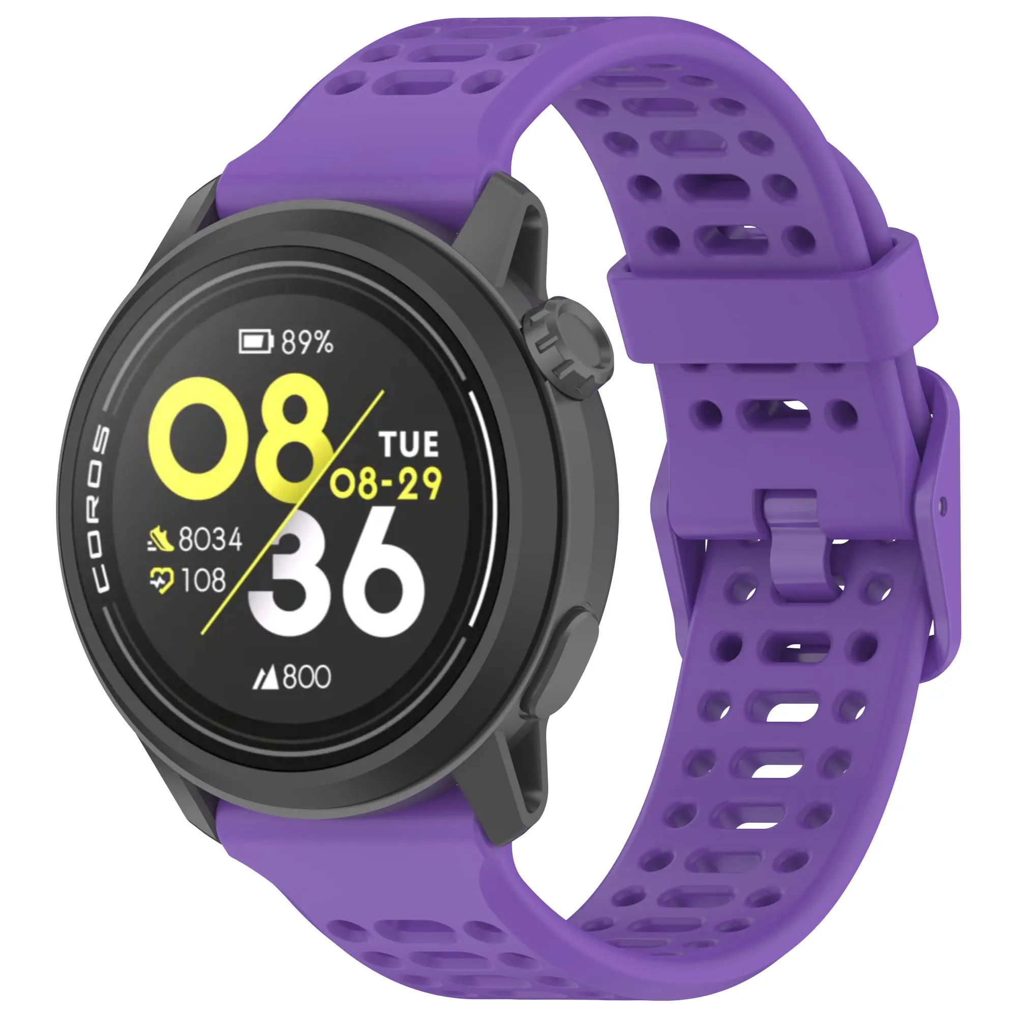 Picture of 20mm Silicone Sports Strap Breathable Durable & Stylish Wristband for Smartwatches & Traditional Watches (Flowing Purple,Not Specified)