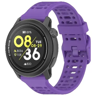 Picture of 20mm Silicone Sports Strap Breathable Durable & Stylish Wristband for Smartwatches & Traditional Watches (Flowing Purple,Not Specified)
