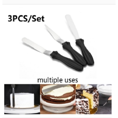 Picture of Kitchen 3Pcs set Butter Nife Cake Spatula Palette Cakes Icing Pastry Tools -Multicolor