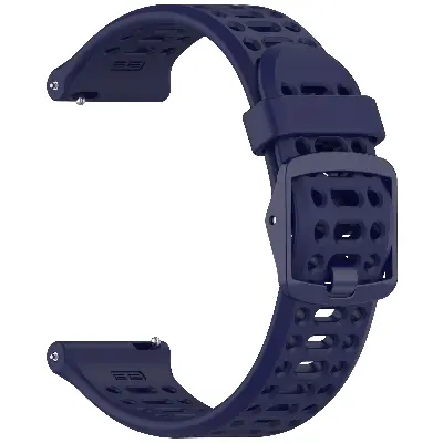 Picture of 20mm Silicone Sports Strap Breathable Durable & Stylish Wristband for Smartwatches & Traditional Watches (Midnight Blue,Not Specified)