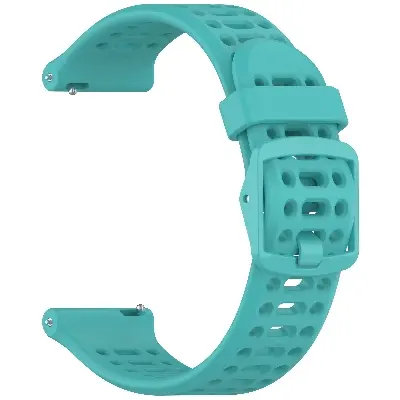 Picture of 20mm Silicone Sports Strap Breathable Durable & Stylish Wristband for Smartwatches & Traditional Watches (Green Water,Not Specified)