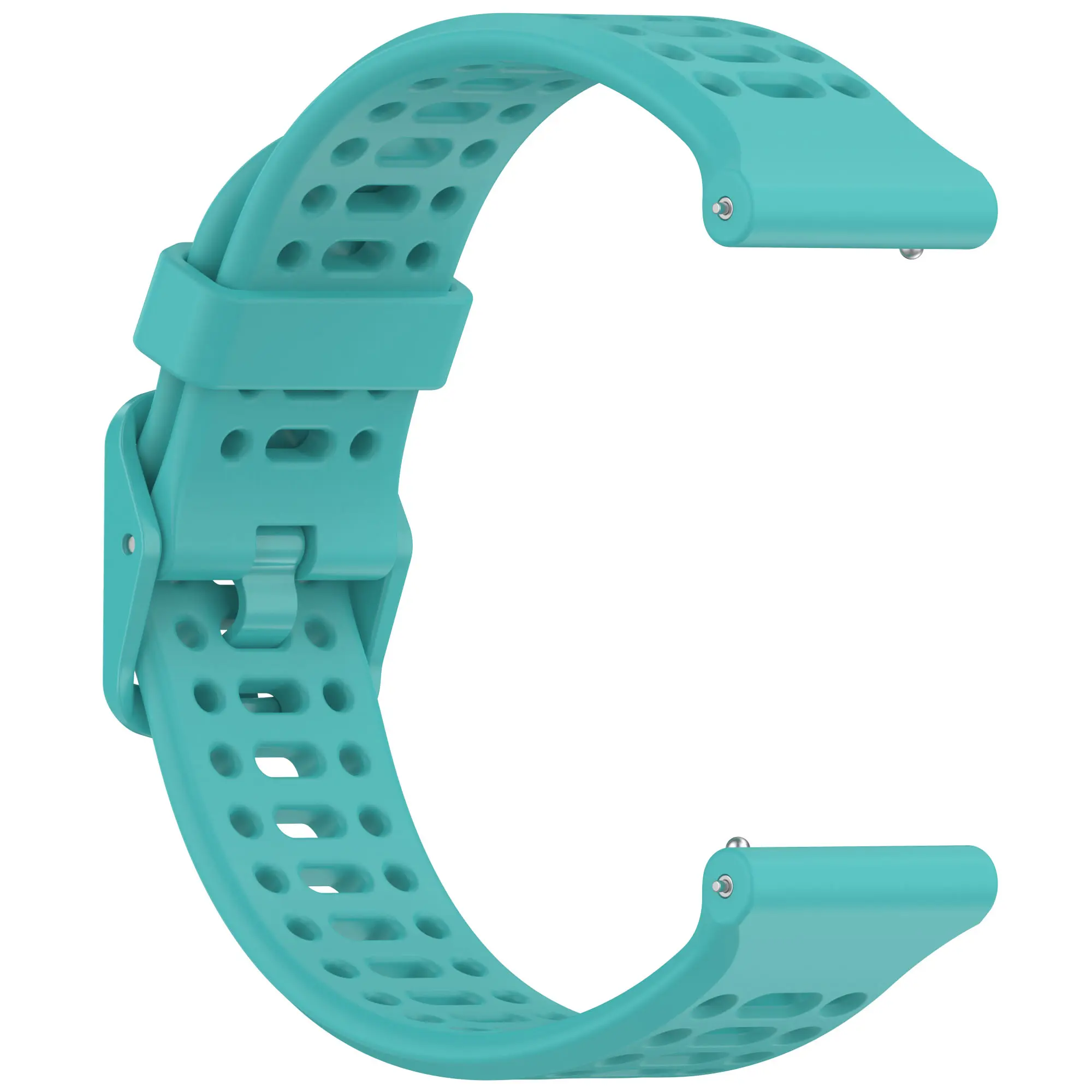 Picture of 20mm Silicone Sports Strap Breathable Durable & Stylish Wristband for Smartwatches & Traditional Watches (Green Water,Not Specified)