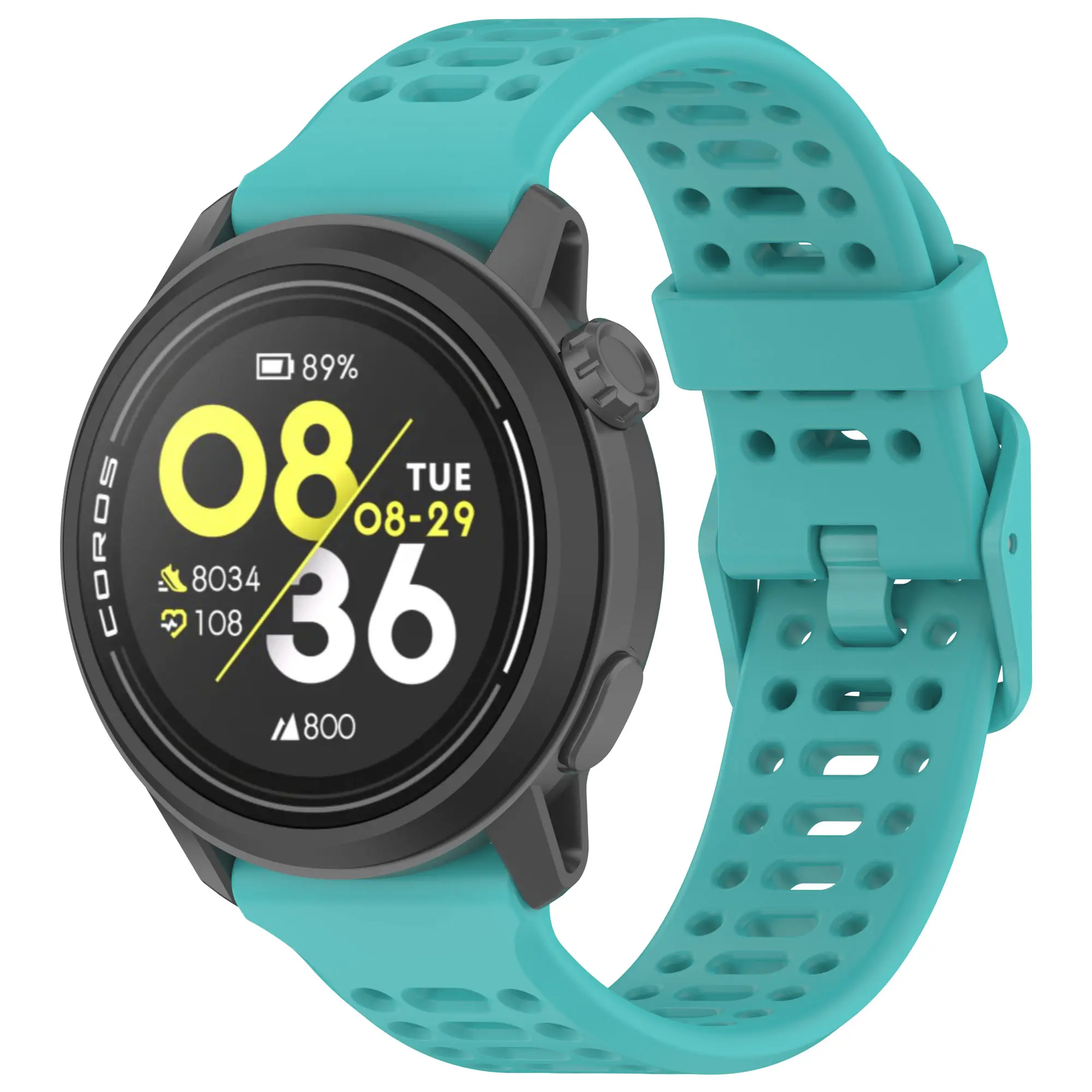 Picture of 20mm Silicone Sports Strap Breathable Durable & Stylish Wristband for Smartwatches & Traditional Watches (Green Water,Not Specified)