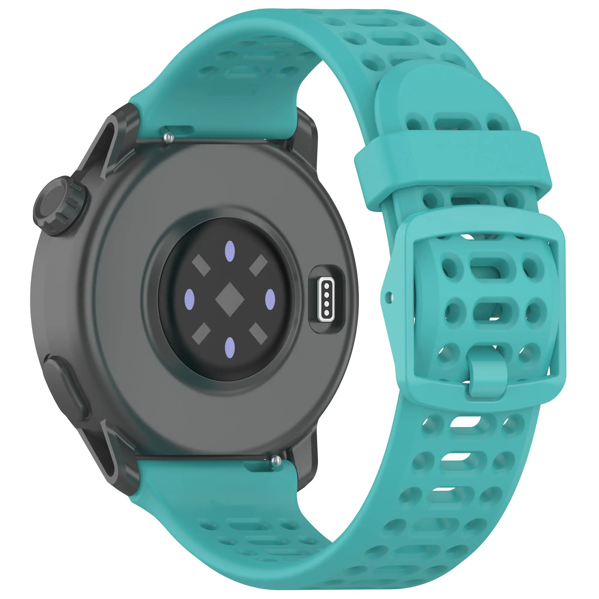 Picture of 20mm Silicone Sports Strap Breathable Durable & Stylish Wristband for Smartwatches & Traditional Watches (Green Water,Not Specified)