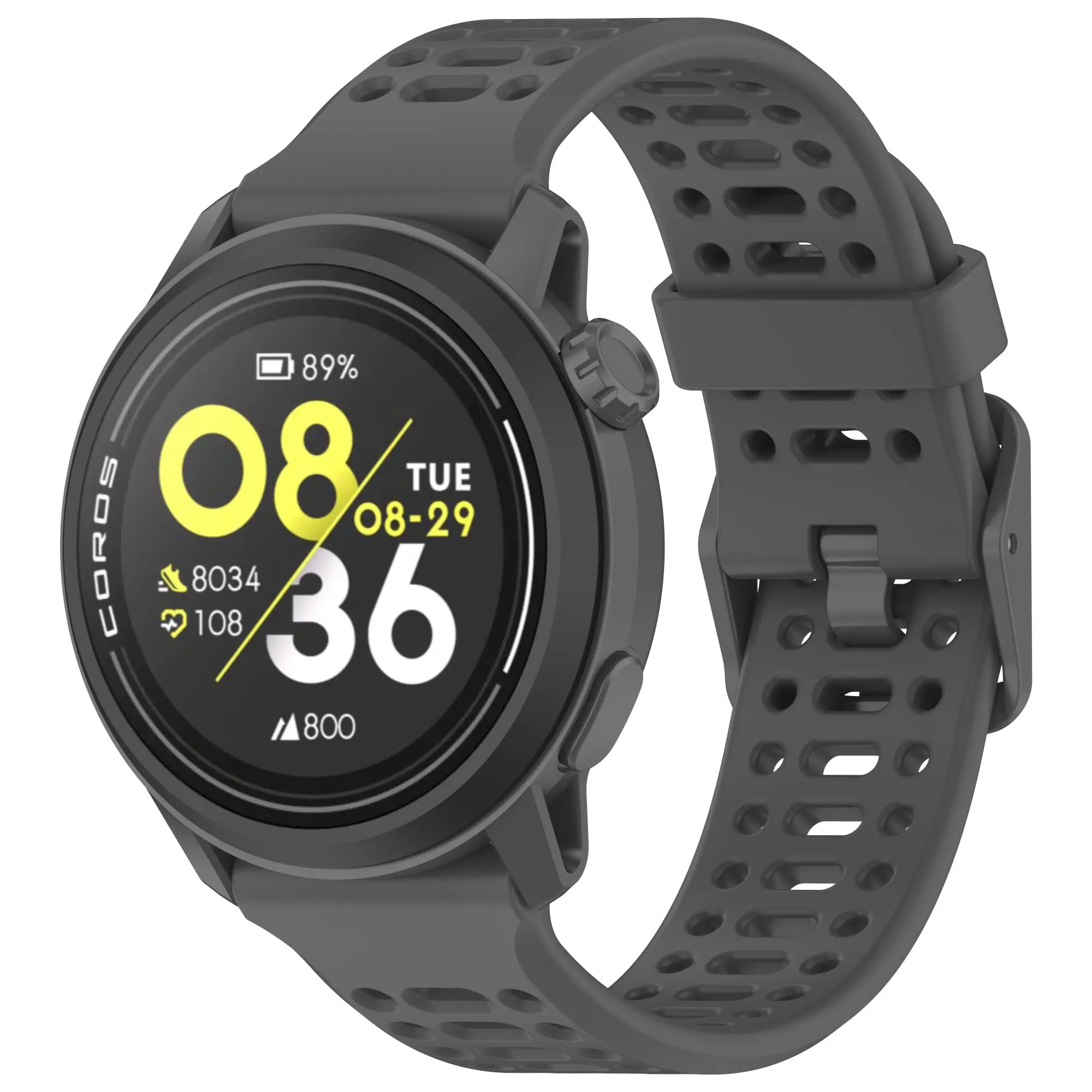 Picture of 20mm Silicone Sports Strap Breathable Durable & Stylish Wristband for Smartwatches & Traditional Watches (Grey Black,Not Specified)
