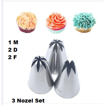 Picture of Stainless Steel 3 piecs Nozzle- 1M 2D 2F -Silver