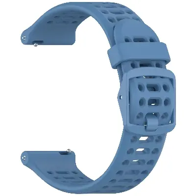 Picture of 20mm Silicone Sports Strap Breathable Durable & Stylish Wristband for Smartwatches & Traditional Watches (Premium Blue,Not Specified)