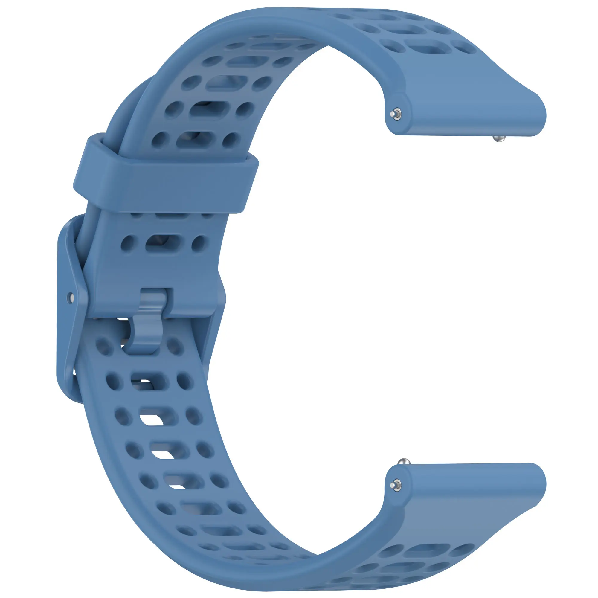 Picture of 20mm Silicone Sports Strap Breathable Durable & Stylish Wristband for Smartwatches & Traditional Watches (Premium Blue,Not Specified)