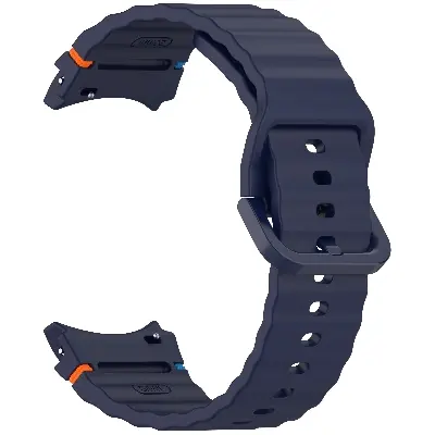 Picture of 20mm Wavy Stitch Silicone Sports Strap with Metal Buckle for Samsung Galaxy Watch 7/6/5/4 FE (Midnight Blue,Not Specified)