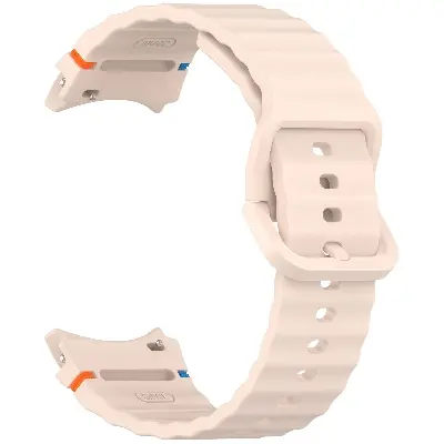 Picture of 20mm Wavy Stitch Silicone Sports Strap with Metal Buckle for Samsung Galaxy Watch 7/6/5/4 FE (Pink,Not Specified)