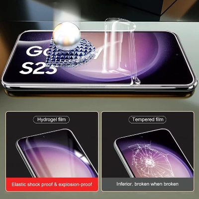 Picture of Samsung Galaxy S24 5G TPU Protective Film Hydrogel Front Poly Protector Screen Protector Anti-Shatter / High Definition (Front Poly)