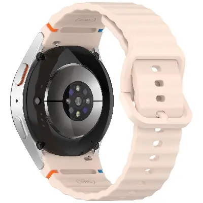 Picture of 20mm Wavy Stitch Silicone Sports Strap with Metal Buckle for Samsung Galaxy Watch 7/6/5/4 FE (Pink,Not Specified)