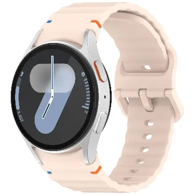 Picture of 20mm Wavy Stitch Silicone Sports Strap with Metal Buckle for Samsung Galaxy Watch 7/6/5/4 FE (Pink,Not Specified)