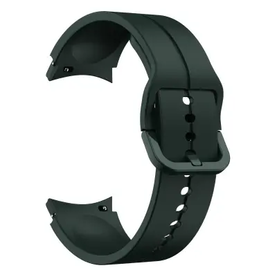 Picture of 20mm Wavy Stitch Silicone Sports Strap with Metal Buckle for Samsung Galaxy Watch 7/6/5/4 FE (Deep green,Not Specified)
