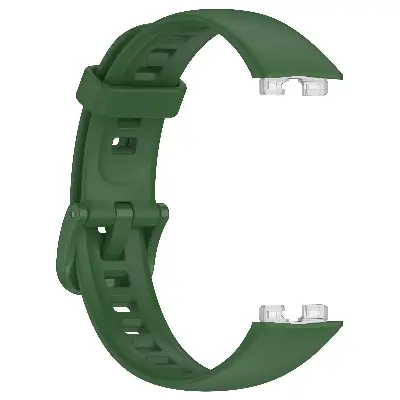 Picture of Huawei Band 8/9/10 Silicone Sports Strap Solid Color Replacement Wristband Suitable for Huawei bracelet (Army Green,Not Specified)
