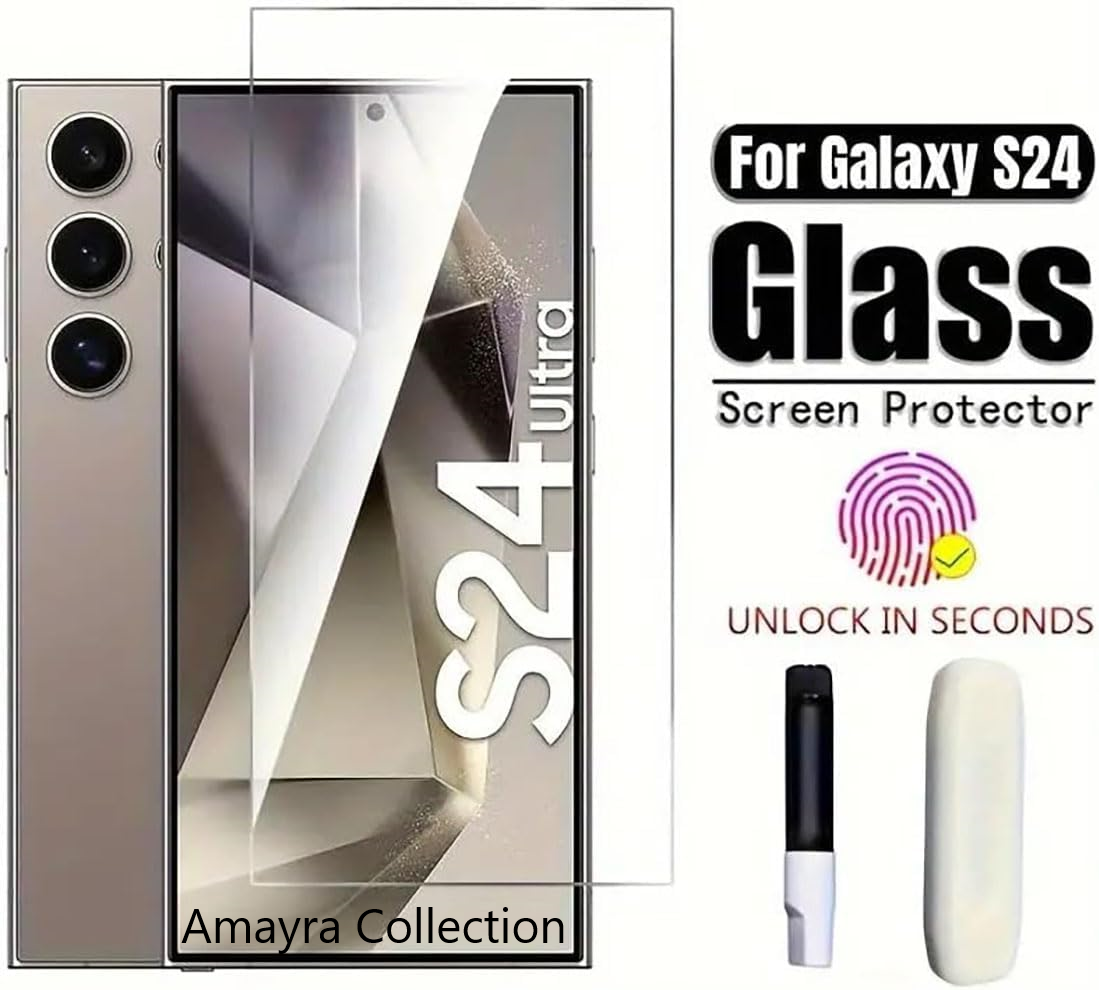 Picture of 2in1 Protector Combo Pack for Samsung Galaxy S24 Ultra 5G UV Glass Screen Protector + 3D Camera Protector Lens