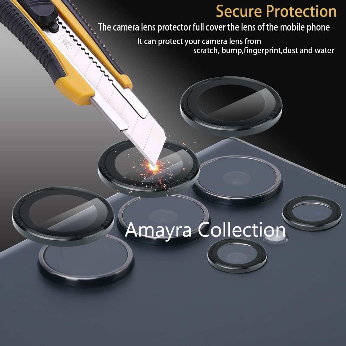 Picture of KUZOOM Camara Lens Protector For Samsung Galaxy S24 Ultra Metal High Quality Glossy finish