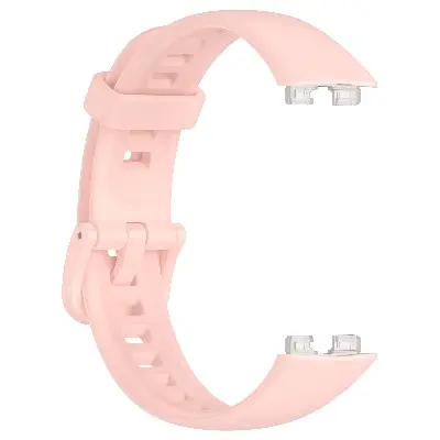 Picture of Huawei Band 8/9/10 Silicone Sports Strap Solid Color Replacement Wristband Suitable for Huawei bracelet (Pink,Not Specified)