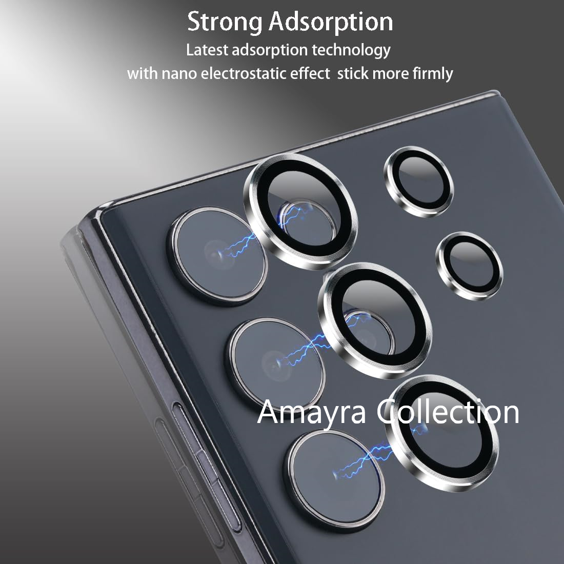 Picture of KUZOOM Camara Lens Protector For Samsung Galaxy S24 Ultra Metal High Quality Glossy finish