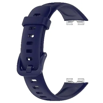 Picture of Huawei Band 8/9/10 Silicone Sports Strap Solid Color Replacement Wristband Suitable for Huawei bracelet (Midnight Blue,Not Specified)