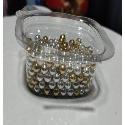 Picture of Multi Silver + Golden Pearls / Sprinkle / Cake Decoration / Sugar Ball - 25gm -Multicolor