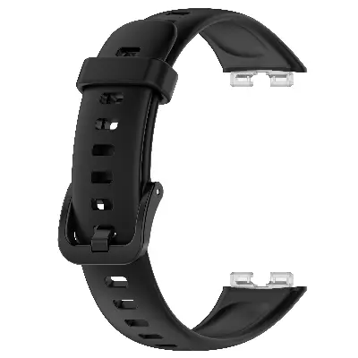 Picture of Huawei Band 8/9/10 Silicone Sports Strap Solid Color Replacement Wristband Suitable for Huawei bracelet (Black,Not Specified)
