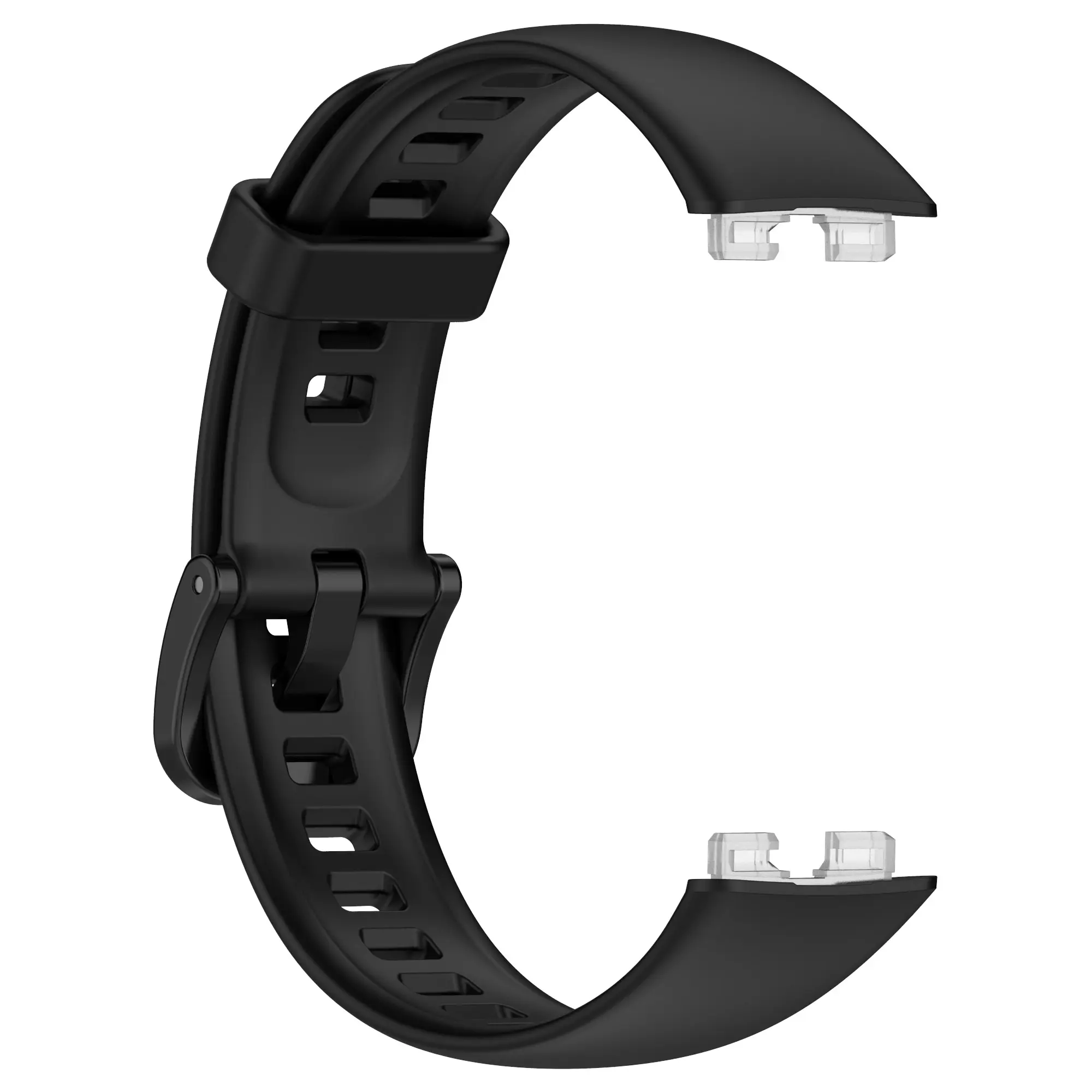 Picture of Huawei Band 8/9/10 Silicone Sports Strap Solid Color Replacement Wristband Suitable for Huawei bracelet (Black,Not Specified)