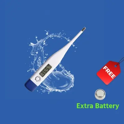 Picture of Digital Medical Thermometer with LCD Display Oral & Underarm Use Extra Battery Included Fast & Accurate Reading (Multicolor)