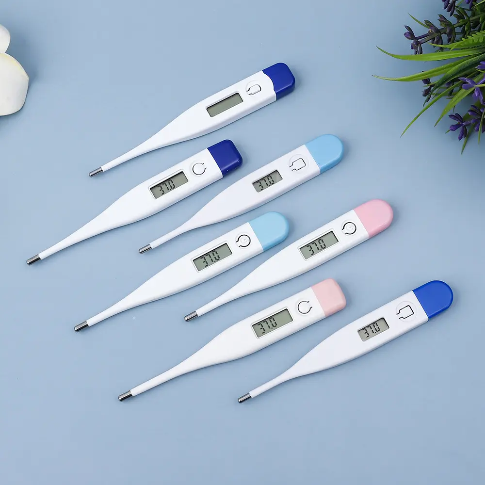 Picture of Digital Medical Thermometer with LCD Display Oral & Underarm Use Extra Battery Included Fast & Accurate Reading (Multicolor)