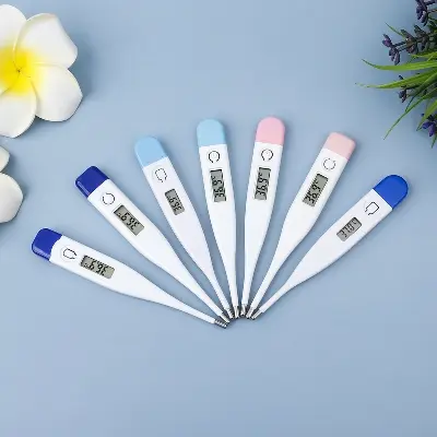 Picture of Digital Medical Thermometer with LCD Display Oral & Underarm Use Extra Battery Included Fast & Accurate Reading (Multicolor)