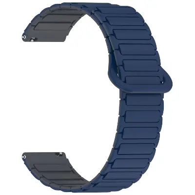 Picture of 22mm Magnetic Silicone I-Shaped Watch Strap – Premium Smartwatch Replacement Band, Multiple Colors, Comfortable & Durable (Midnight Blue & Gray,Not Specified)