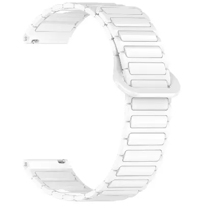 Picture of 22mm Magnetic Silicone I-Shaped Watch Strap – Premium Smartwatch Replacement Band, Multiple Colors, Comfortable & Durable (Ceramic & White,Not Specified)