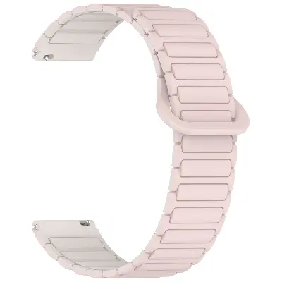 Picture of 22mm Magnetic Silicone I-Shaped Watch Strap – Premium Smartwatch Replacement Band, Multiple Colors, Comfortable & Durable (Pink & Starlight,Not Specified)