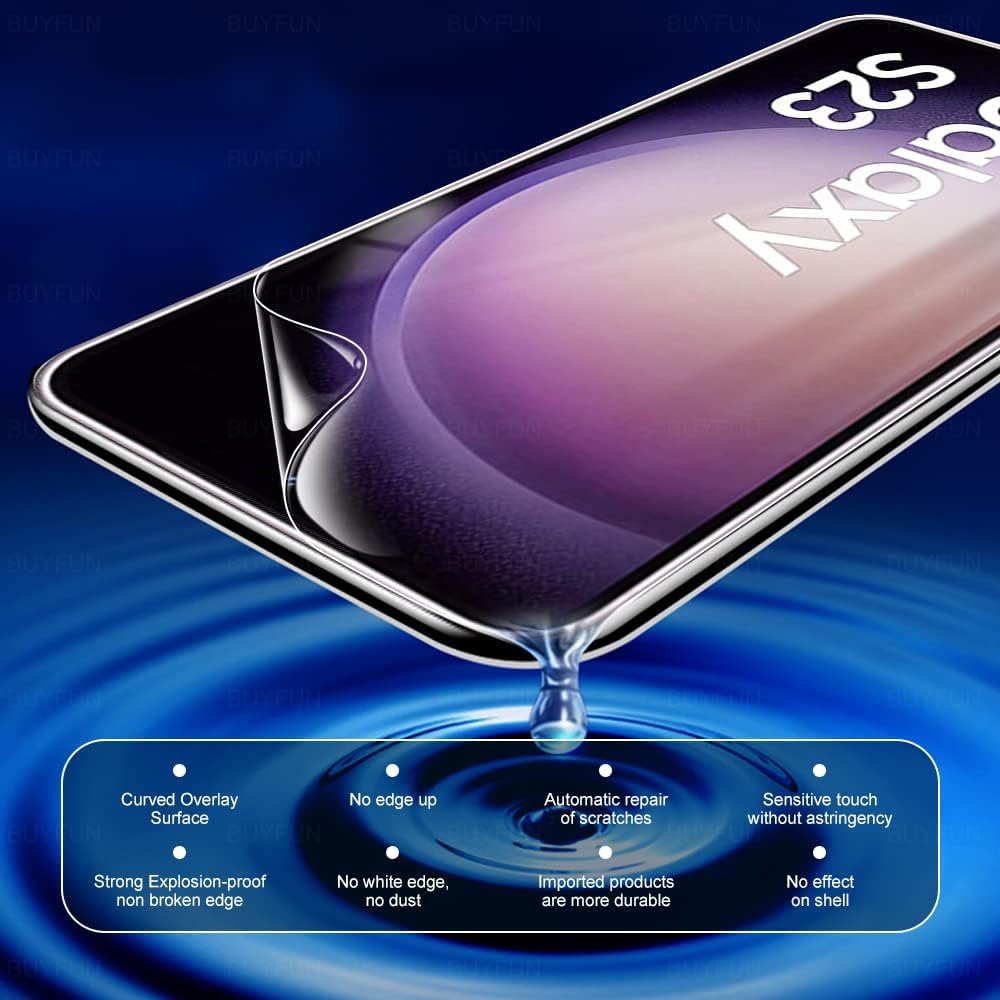 Picture of Samsung Galaxy S23 FE 5G TPU Protective Film Hydrogel Front Poly Protector Screen Protector Anti-Shatter / High Definition (Front Poly)
