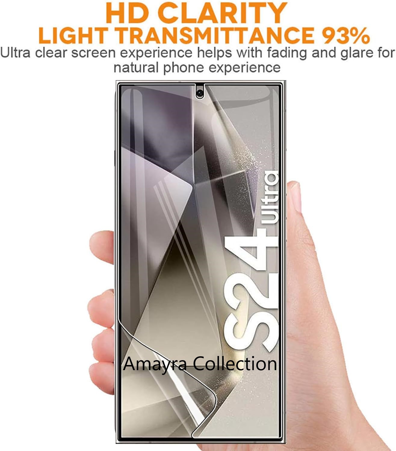 Picture of 3in1 Protector Combo Pack for Samsung Galaxy S24 Ultra 5G (Front Hydrogel Screen Protector Poly + Back Hydrogel Poly Protector + 3D Camera Lens Protector)