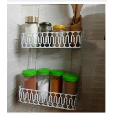 Picture of Square 2 Layer Hanging Wall Storage Organizer Self / Rack -White