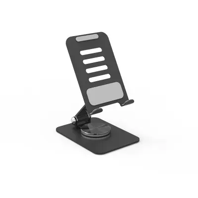Picture of Foldable Metal Mobile Phone Stand – 360° Adjustable Desk Holder for iPhone, Samsung & All Smartphones (Black)