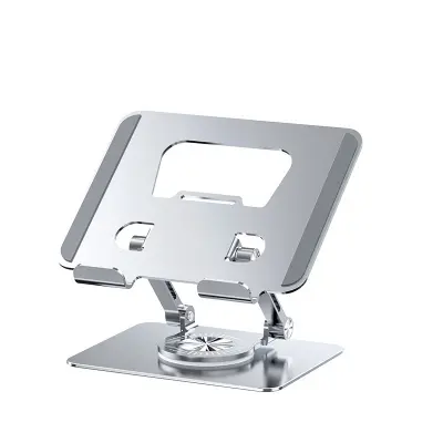 Picture of Premium 360° Rotatable Tablet Stand – Foldable Aluminum Alloy, Heavy Duty, Ergonomic iPad & Mobile Holder (Silver)