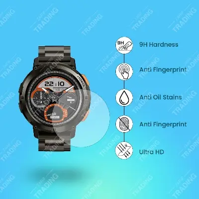 Picture of KOSPET TANK T2 Smartwatch Tempered Glass Screen Protector – 9H Hardness, Ultra Clear, Anti-Scratch & Anti-Fingerprint Guard (1 Pcs)