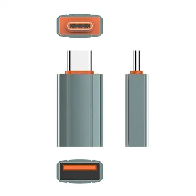 Picture of LDNIO USB-C to USB Adapter LC140 – Fast Data Transfer for Android, iPhone, Laptop & Tablet (Grey)