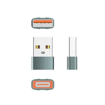 Picture of LDNIO USB-C Female to USB Male Adapter – Fast Data Transmission, OTG Converter for Laptop, PC & Charger (Grey)