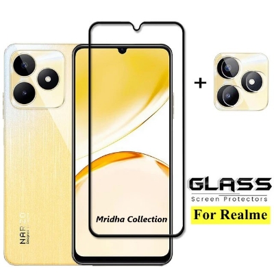 Picture of 2in1 Protector Combo Pack for Realme Narzo N53 (RMX3761) (5d Full Screen Protector Glass+Camera Lens Protector)