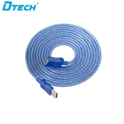 Picture of DTECH USB Extension Cable 5M – High Speed Male to Female Data Transfer Wire for PC, Laptop & Gaming (Blue)