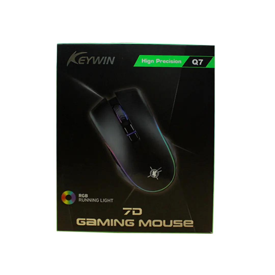 Picture of Keywin Q7 7D RGB Gaming Mouse – High Precision Wired Mouse with RGB Light for PC & Laptop (Black)