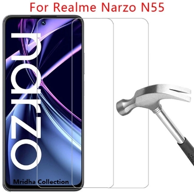 Picture of 2in1 Protector Combo Pack for Realme Narzo N55 (Clear Screen Protector Glass+9h Camera Lens Protector)
