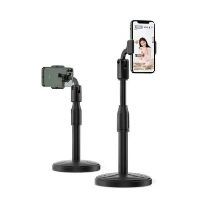 Picture of Adjustable Mobile Stand Holder for Desk | Strong Base Phone Holder for Online Class, Video Call & Gaming (Black)